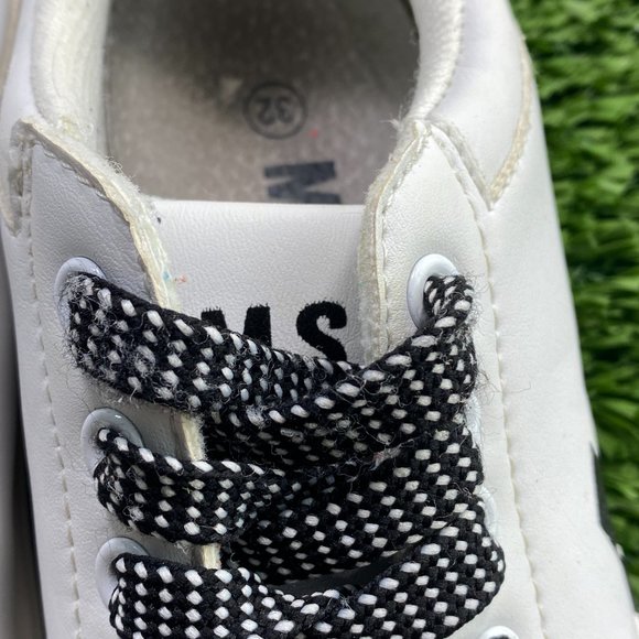 MSGM Kids Unisex White & Black Logo Trainers Kid's 32 - Picture 7 of 8